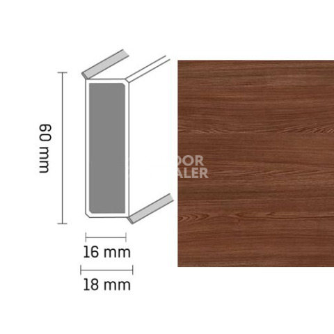 Плинтус Широкий плинтус Cubu flex life XL 60/19 Touch and style 2950 paulin фото 1 | FLOORDEALER
