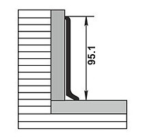 Плинтус алюминиевый анодированный напольный Diele ПЛ100, 501л серебро люкс Плинтус алюминиевый анодированный напольный Diele ПЛ100, 501л серебро люкс фото 3 | FLOORDEALER