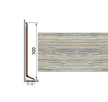 Плинтус Плинтус алюминиевый Русский профиль 100мм ДЕКОРАТИВНОЕ ПОКРЫТИЕ дуб хельсинки фото 1 | FLOORDEALER