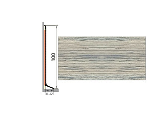 Плинтус Плинтус алюминиевый Русский профиль 100мм ДЕКОРАТИВНОЕ ПОКРЫТИЕ дуб хельсинки фото 1 | FLOORDEALER