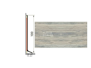 Плинтус Плинтус алюминиевый Русский профиль 100мм ДЕКОРАТИВНОЕ ПОКРЫТИЕ дуб хельсинки фото 1 | FLOORDEALER