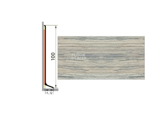 Плинтус алюминиевый Русский профиль 100мм ДЕКОРАТИВНОЕ ПОКРЫТИЕ дуб хельсинки фото 1 | FLOORDEALER