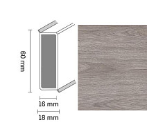 Плинтус Широкий плинтус Cubu flex life XL 60/19 Touch and style 2946 clooney фото 1 | FLOORDEALER