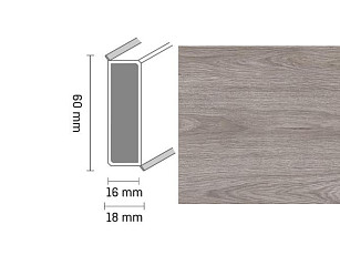 Плинтус Широкий плинтус Cubu flex life XL 60/19 Touch and style 2946 clooney фото 1 | FLOORDEALER