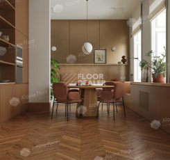 Alpine Floor Chevron Art 12мм LF109-11 Орех Монблан фото 5 | FLOORDEALER