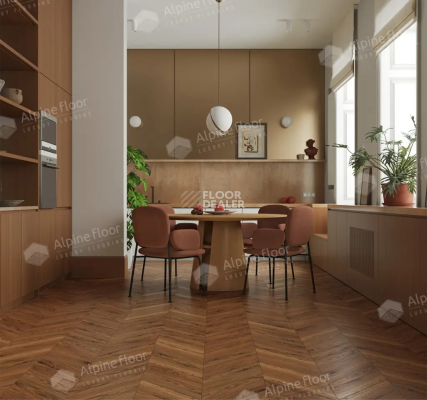 Alpine Floor Chevron Art 12мм LF109-11 Орех Монблан фото 5 | FLOORDEALER