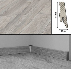 Плинтус МДФ Kronotex ламинированный D4793 Плинтус ламинированный МДФ Kronotex Дуб белый Макро фото 1 | FLOORDEALER