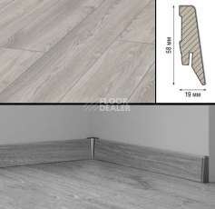 Плинтус Плинтус МДФ Kronotex ламинированный D4793 Плинтус ламинированный МДФ Kronotex Дуб белый Макро фото 1 | FLOORDEALER