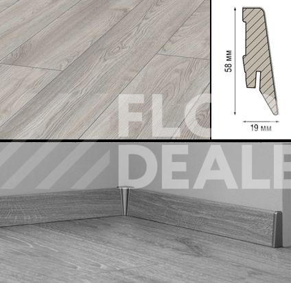 Плинтус D4793 Плинтус ламинированный МДФ Kronotex Дуб белый Макро фото 1 | FLOORDEALER