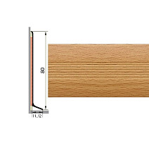 Плинтус Плинтус алюминиевый Русский профиль 80мм ДЕКОРАТИВНОЕ ПОКРЫТИЕ бук натуральный фото 1 | FLOORDEALER