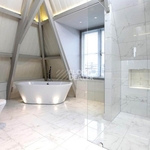 Marmol Carrara 596x596 Carrara Blanco Brillo L 59,6x59,6 фото 12 | FLOORDEALER