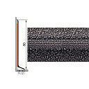 Плинтус Плинтус алюминиевый Русский профиль 80мм ПОЛИМЕРНОЕ ПОКРЫТИЕ скрип алюминий  | FLOORDEALER