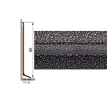 Плинтус Плинтус алюминиевый Русский профиль 80мм ПОЛИМЕРНОЕ ПОКРЫТИЕ скрип алюминий фото 1 | FLOORDEALER