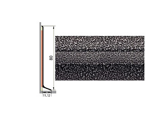 Плинтус Плинтус алюминиевый Русский профиль 80мм ПОЛИМЕРНОЕ ПОКРЫТИЕ скрип алюминий фото 1 | FLOORDEALER