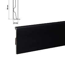 Плинтус HDPS Bonkeel Top 02 Черный фото 1 | FLOORDEALER