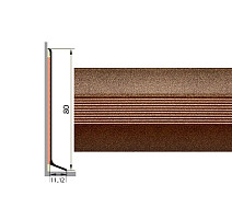 Плинтус Плинтус алюминиевый Русский профиль 80мм ПОЛИМЕРНОЕ ПОКРЫТИЕ бронза фото 1 | FLOORDEALER