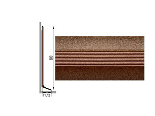 Плинтус Плинтус алюминиевый Русский профиль 80мм ПОЛИМЕРНОЕ ПОКРЫТИЕ бронза фото 1 | FLOORDEALER