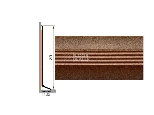 Плинтус Плинтус алюминиевый Русский профиль 80мм ПОЛИМЕРНОЕ ПОКРЫТИЕ бронза фото 1 | FLOORDEALER
