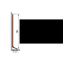 Плинтус Плинтус алюминиевый Русский профиль 80мм ПОЛИМЕРНОЕ ПОКРЫТИЕ черный  | FLOORDEALER