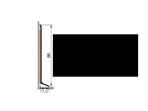 Плинтус Плинтус алюминиевый Русский профиль 80мм ПОЛИМЕРНОЕ ПОКРЫТИЕ черный фото 1 | FLOORDEALER