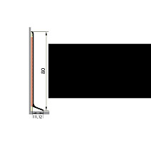 Плинтус Плинтус алюминиевый Русский профиль 80мм ПОЛИМЕРНОЕ ПОКРЫТИЕ черный фото 1 | FLOORDEALER