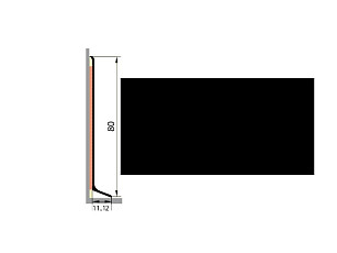 Плинтус алюминиевый Русский профиль 80мм ПОЛИМЕРНОЕ ПОКРЫТИЕ черный фото 1 | FLOORDEALER