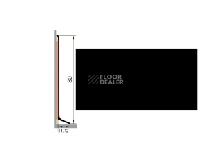 Плинтус Плинтус алюминиевый Русский профиль 80мм ПОЛИМЕРНОЕ ПОКРЫТИЕ черный фото 1 | FLOORDEALER