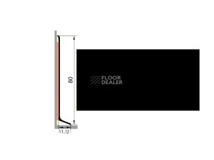 Плинтус алюминиевый Русский профиль 80мм ПОЛИМЕРНОЕ ПОКРЫТИЕ черный фото 1 | FLOORDEALER