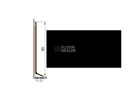 Плинтус Плинтус алюминиевый Русский профиль 80мм ПОЛИМЕРНОЕ ПОКРЫТИЕ черный фото 1 | FLOORDEALER