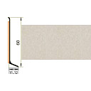 Плинтус Плинтус алюминиевый Русский профиль 60мм ПОЛИМЕРНОЕ ПОКРЫТИЕ травертин  | FLOORDEALER