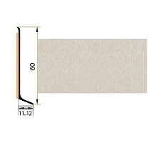 Плинтус Плинтус алюминиевый Русский профиль 60мм ПОЛИМЕРНОЕ ПОКРЫТИЕ травертин фото 1 | FLOORDEALER