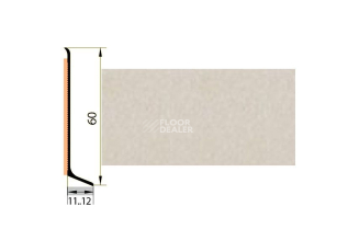 Плинтус алюминиевый Русский профиль 60мм ПОЛИМЕРНОЕ ПОКРЫТИЕ травертин фото 1 | FLOORDEALER