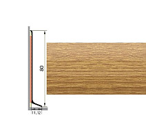 Плинтус Плинтус алюминиевый Русский профиль 80мм ДЕКОРАТИВНОЕ ПОКРЫТИЕ дуб светлый фото 1 | FLOORDEALER