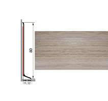Плинтус Плинтус алюминиевый Русский профиль 80мм ДЕКОРАТИВНОЕ ПОКРЫТИЕ дуб арт фото 1 | FLOORDEALER