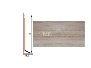 Плинтус алюминиевый Русский профиль 80мм ДЕКОРАТИВНОЕ ПОКРЫТИЕ дуб арт фото 1 | FLOORDEALER
