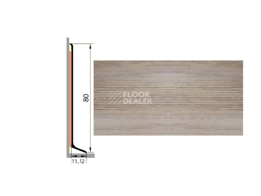Плинтус Плинтус алюминиевый Русский профиль 80мм ДЕКОРАТИВНОЕ ПОКРЫТИЕ дуб арт фото 1 | FLOORDEALER