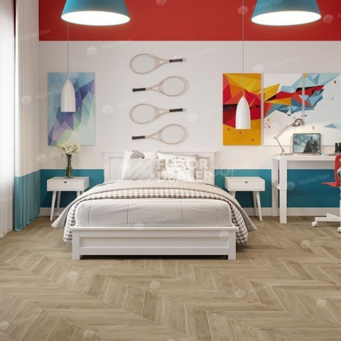Alpine Floor Chevron 5мм SPC ламинат Дуб Ваниль Селект ECO 18-2 фото 3 | FLOORDEALER