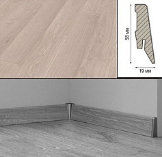 Плинтус Плинтус МДФ Kronotex ламинированный D2873 Плинтус ламинированный МДФ Kronotex Дуб Вейвлесс белый фото 1 | FLOORDEALER