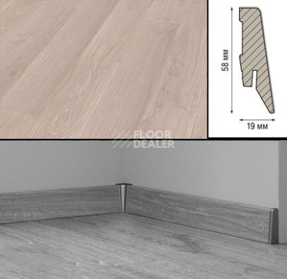 Плинтус Плинтус МДФ Kronotex ламинированный D2873 Плинтус ламинированный МДФ Kronotex Дуб Вейвлесс белый фото 1 | FLOORDEALER