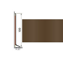 Плинтус Плинтус алюминиевый Русский профиль 100мм ПОЛИМЕРНОЕ ПОКРЫТИЕ темно-коричневый фото 1 | FLOORDEALER