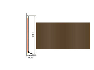 Плинтус Плинтус алюминиевый Русский профиль 100мм ПОЛИМЕРНОЕ ПОКРЫТИЕ темно-коричневый фото 1 | FLOORDEALER