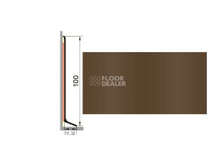 Плинтус Плинтус алюминиевый Русский профиль 100мм ПОЛИМЕРНОЕ ПОКРЫТИЕ темно-коричневый фото 1 | FLOORDEALER