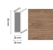 Плинтус Широкий плинтус Cubu flex life XL 60/19 Touch and style 2951 careen фото 1 | FLOORDEALER