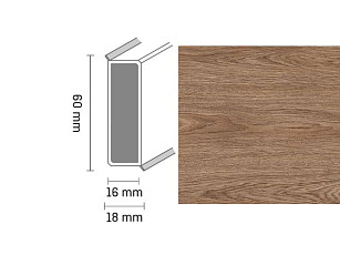 Плинтус Широкий плинтус Cubu flex life XL 60/19 Touch and style 2951 careen фото 1 | FLOORDEALER