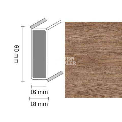 Плинтус Широкий плинтус Cubu flex life XL 60/19 Touch and style 2951 careen фото 1 | FLOORDEALER