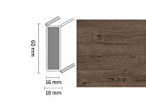Плинтус Широкий плинтус Cubu flex life XL 60/19 Touch and style 2955 safia фото 1 | FLOORDEALER