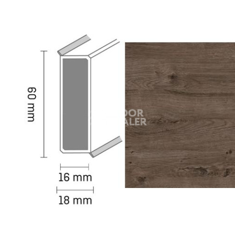 Плинтус Широкий плинтус Cubu flex life XL 60/19 Touch and style 2955 safia фото 1 | FLOORDEALER