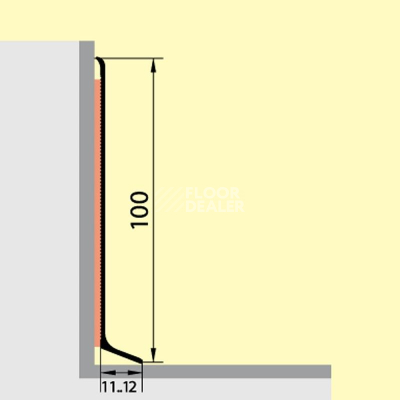 Плинтус Плинтус алюминиевый Русский профиль 100мм АНОДИРОВАННОЕ ПОКРЫТИЕ золото глянец фото 1 | FLOORDEALER