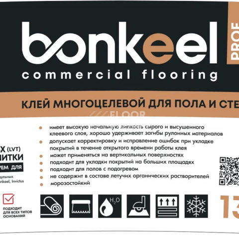 Клей многоцелевой Bonkeel Prof для пола и стен 13 кг. фото 2 | FLOORDEALER