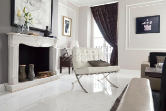 Marmol Carrara 596x596 Carrara Blanco Brillo L 59,6x59,6 фото 6 | FLOORDEALER